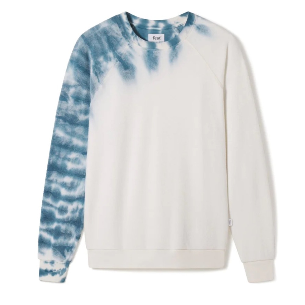 NEW! Feat EXTRA SOFT BlanketBlend Crewneck, Pacific Swirl, Size Small